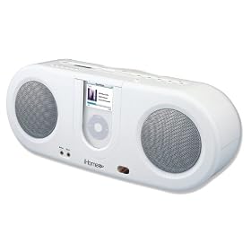iHome iH30W Boom Box for iPods with FM Radio (White) by Soundesign
