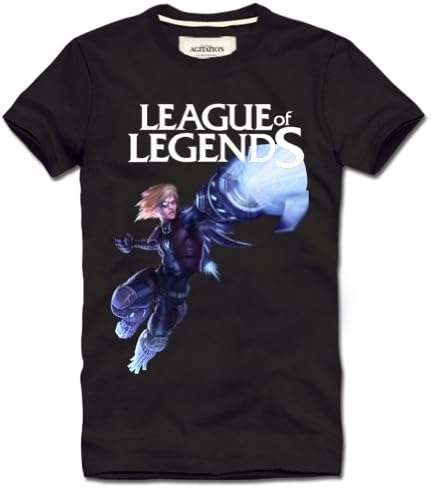 Vogue Gallery League of Legends Ezreal Prodigal Explorer T-shirt,Black,M