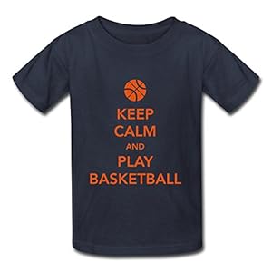Causal O Neck Keep Calm Play Basketball Teenage T Shirt