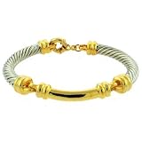 Two Tone Designer Inspired Cable Bracelet