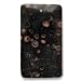 Flower Jade Black Green Pink Rectangle Pendant 27 x 50mm