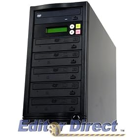 Editor Direct - 5 Target Standalone 20X DVD CD Tower Duplicator Copier Replicator Burner Duplication Replication Recorder Pioneer 217