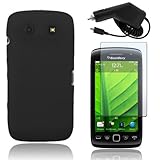 BlackBerry Torch 9850/9860 - Black Soft Silicone Skin Case Cover + Car Char ....