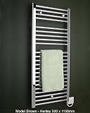 Henley 500mm x 770mm Flat Electric Heated Towel Rail