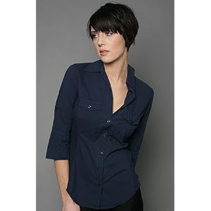 Buy Alternative Apparel The Jamie Button Down Shirt in Midnight,Tops (L S) for Women by Alternative