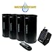 Cables To Go SPK-VELO-4KIT2 Premium 900MHz Wireless Indoor/Outdoor 4 Speaker System with Remote and Dual Power Transmitter (4)