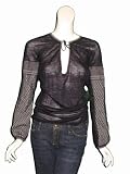 YA YA AFLALO V Neck Top in Navy