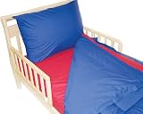 4 Piece Toddler Bedding Set - Royal & Red