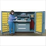 Lyon Workspace Products 1102(BB) 60' Wide Cabinet w/ 45' W Modular Drawers and 52 Small Bins