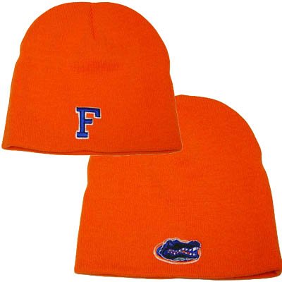 NCAA BEANIE KNIT TOQUE CUFFLESS FLORIDA GATORS ORANGE