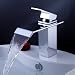 Single Handle Waterfall Bathroom Vanity Sink Faucet with Extra Large Rectangular Spout, Chrome Single Handle Waterfall Bathroom Vanity Sink Faucet with Extra Large Rectangular Spout, Chrome