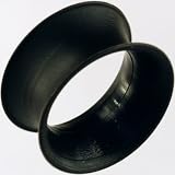 One Silicone Double Flared Skin Eyelet: 00g 5/16 Black
