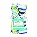 Trend Lab Waverly Solar Flair Burp Cloth Set, Blue/Green, 4 Count