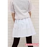 無地プリーツスカート単品　色：無地白　サイズ：M