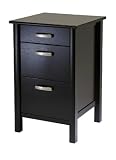 Contemporary Espresso Finish 3-Drawer Home Office File Cabinet