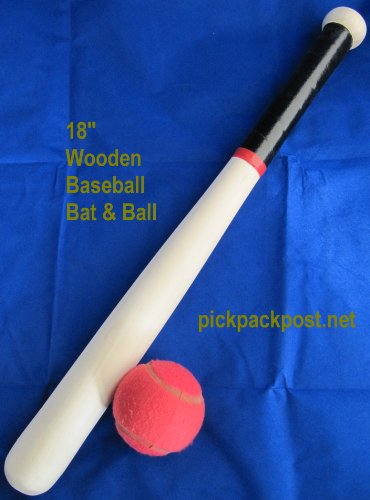18inch Wooden Baseball Bat or Rounders Bat  one 
