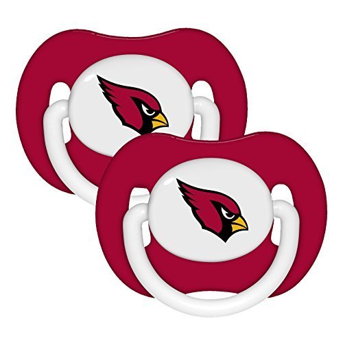 NFL Football 2014 Baby Infant Pacifier 2-Pack - Pick Team (Arizona Cardinals - Solid)