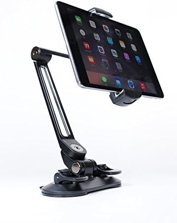 Simpra Universal Adjustable Stand/Holder with Dual Suction Cups for Tablets (up to 11 inches) and phones