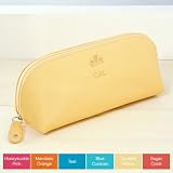 Cathy's Concepts Leather Cosmetic Case, Cornsilk Yellow