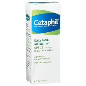 Cetaphil Fragrance Free Daily Facial Moisturizer, SPF 15, 4-Ounce Bottles (Pack of 2)
