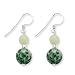 Sterling Silver Green Moss Agate/Green Quartz Earrings