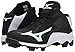 Mizuno Men's 9 Spike ADV FRHSE 8 Mid Baseball Cleat, Black/White, 12 M US