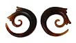 Hand Carved Floral Horn Spiral Plugs - 4G - Sold as a Pair