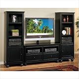 Whalen Furniture HBE52CON - BL Set Hampton Bay 52" Black TV Stand