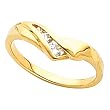 14K Yellow Gold Diamond Three-Stone Ring - 0.12 Ct.