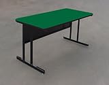 24 x 60 Computer Table Workstation-29"H-Green (Green) (29"H x 24"W x 60"D)