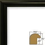 Craig Frames fw2bk1114A 0.765-Inch Wide Picture/Poster Frame in Smooth Finish, 11 by 14-Inch, Matte Black