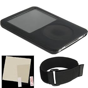 Apple 3rd Generation iPod Nano 4gb 8gb with Video Premium Black Silicon Skin Case Cover... by TOPDEALS888