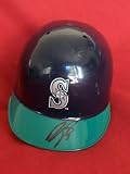 Dustin Ackley Autographed Seattle Mariners Mini Batting Helmet, Proof Photo of Dustin Signing for Us.