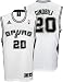 Search : Manu Ginobili San Antonio Spurs White Youth Replica Adidas NBA Jersey