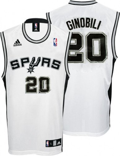 Manu Ginobili Youth Jersey: adidas White Replica #20 San Antonio Spurs Jersey