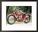 1926 Indian Prince Motorcycle Framed Photographic Poster Print, 21x17