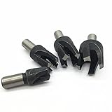5/8 "1/2" 3/8 "1/4"木材作業プラグ カッター 4 ピース ほぞ ダボ切削工具ドリル テーパー用精密掘削の ダボ穴