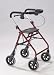 Drive Medical 760S Feather-Lite Aluminum Rollator 4 Wheel Lever Lock Rollator Adult Silver