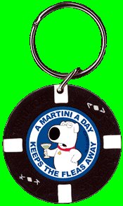 Cover image : Family Guy Poker Chip Keychain #1 Brian the Dog Martini Keychain Martini a Day...