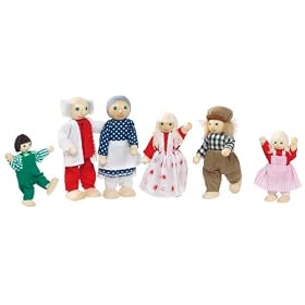 GoKi Wooden Flexible Puppets Family