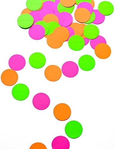 Hot Pink, Lime Green and Bright Orange NEON Paper Garland