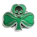 SKULL CLOVER Belt Buckle Shamrock Irish Hooligan