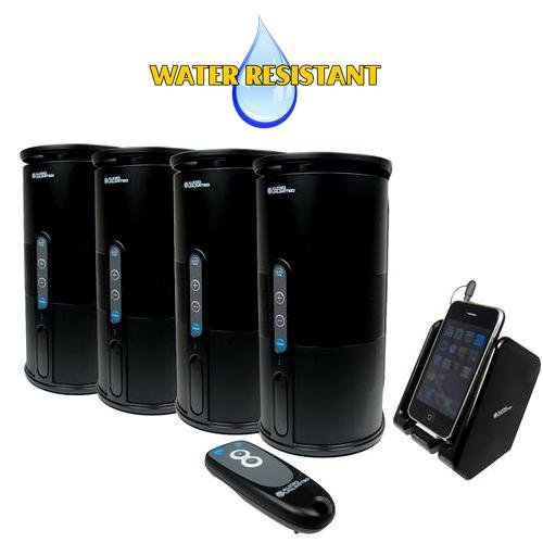 Cables To Go SPK-VELO-4KIT2 Premium 900MHz Wireless Indoor/Outdoor 4 Speaker System with Remote and Dual Power Transmitter (4) Cables To Go SPK-VELO-4KIT2 Premium 900MHz Wireless Indoor/Outdoor 4 Speaker System with Remote and Dual Power Transmitter (4)