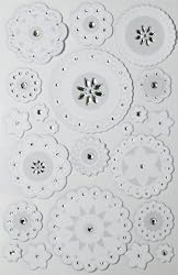 Martha Stewart Crafts Stickers, Large Layered Doily and Gems