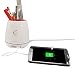 DMG Desktop Vase Pen Stand with 2 Port USB Fast Charger 5V 3A (White) RS.840.00