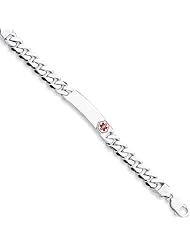 Sterling Silver Medical ID Curb Link Bracelet