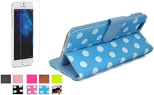 iPhone 6s Case， LightTheBo [Wallet Case] Premium Wallet Case with STAND Flip Cover for Apple iPhone 6S (2015) &amp; iPhone 6 (2014)(Dal-Blue/White)