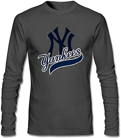 Men's New New York Yankees Logo Long Sleeve T-Shirt dark grey M