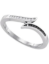 0.11CTW-BLACK DIA RING