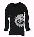 Natural Born Yogi Damen Yoga Langarmshirt Shiva Fever, schwarz - silber, S, wols.s.11-shif
